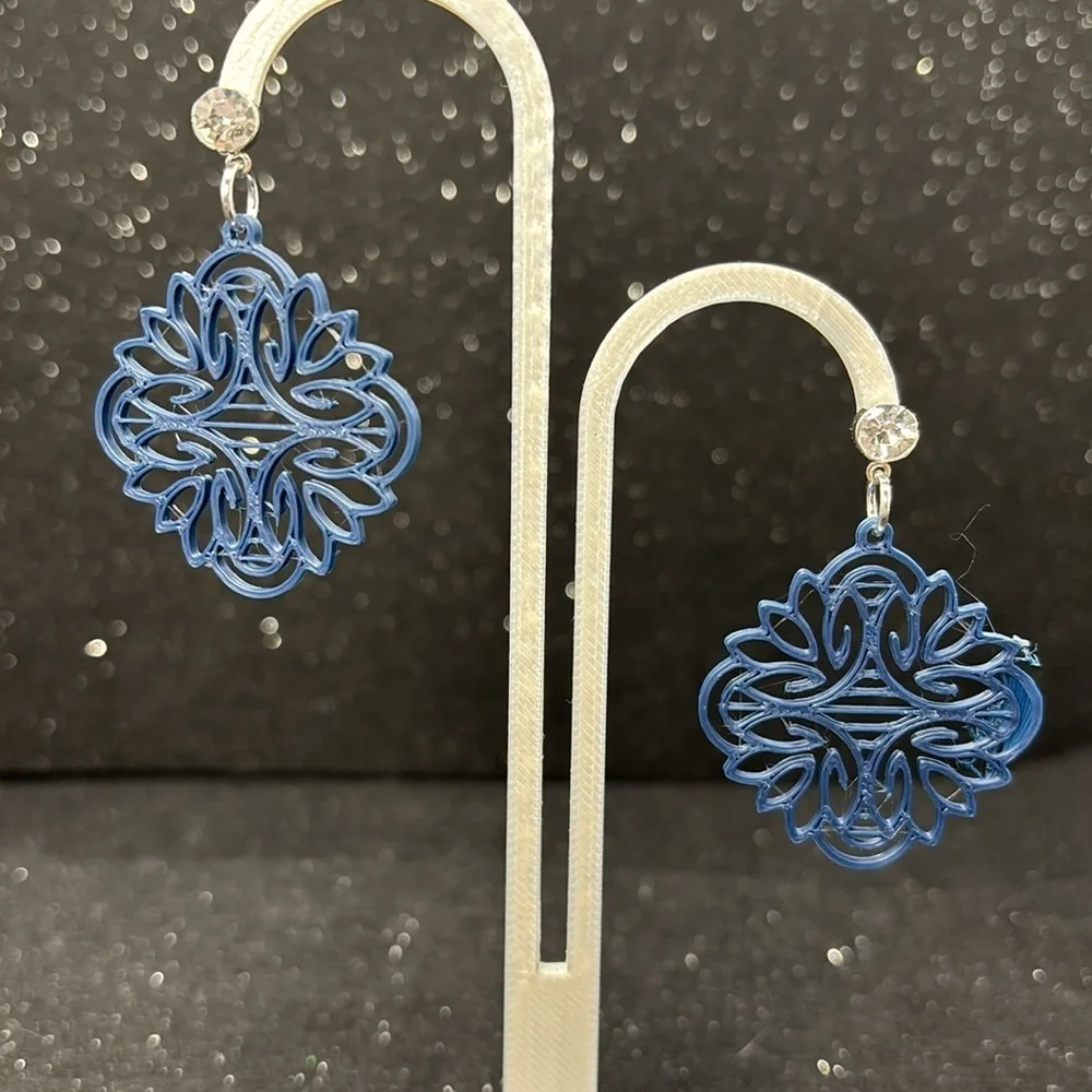 The Petal Flick Blue Earrings